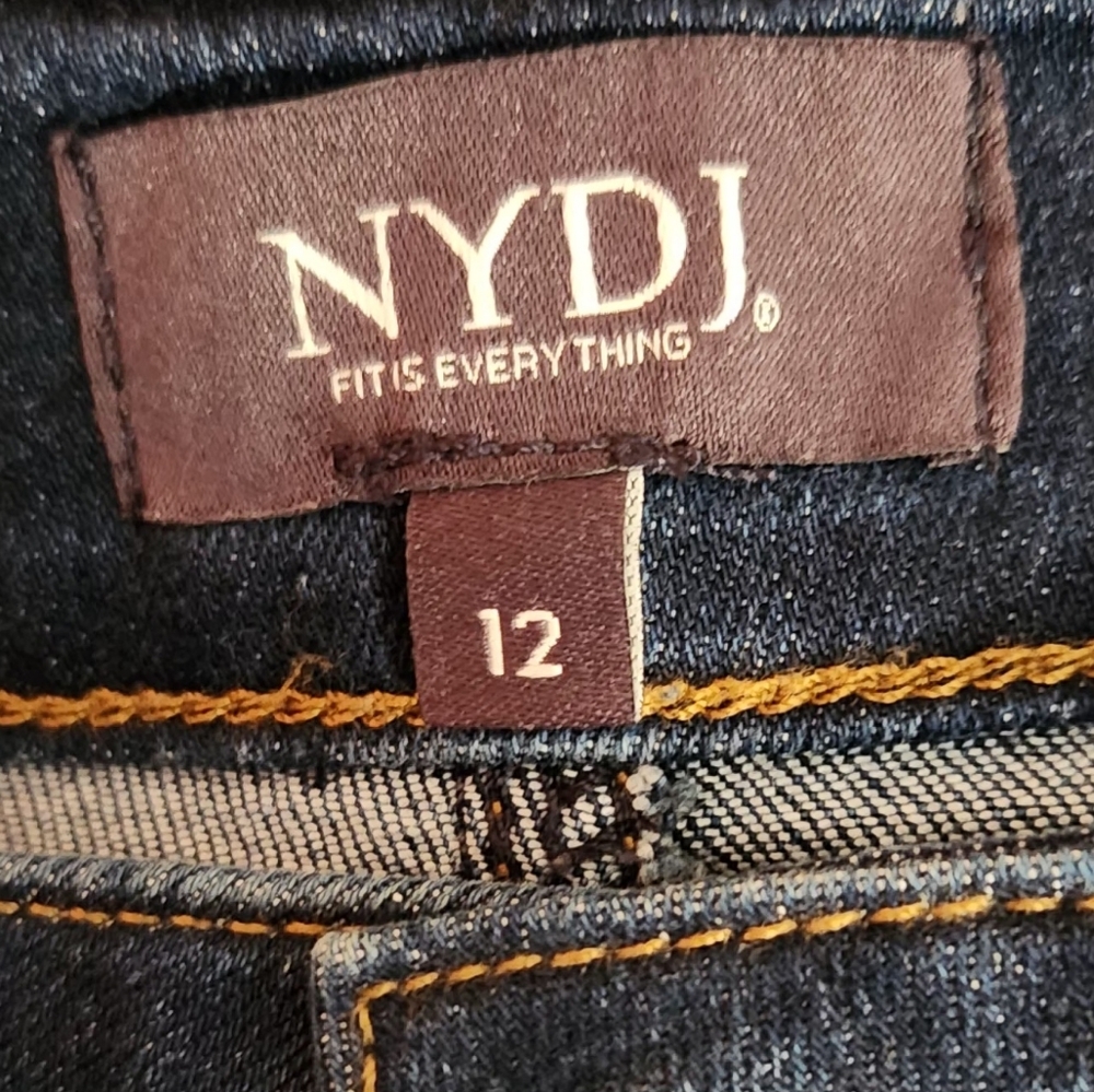 NYDJ Blue Marilyn Straight Jeans Size 12 - Picture 5 of 5